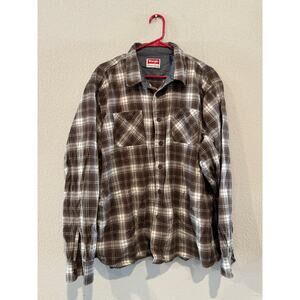 Wrangler Mens Flannel 2x Multicolored Plaid